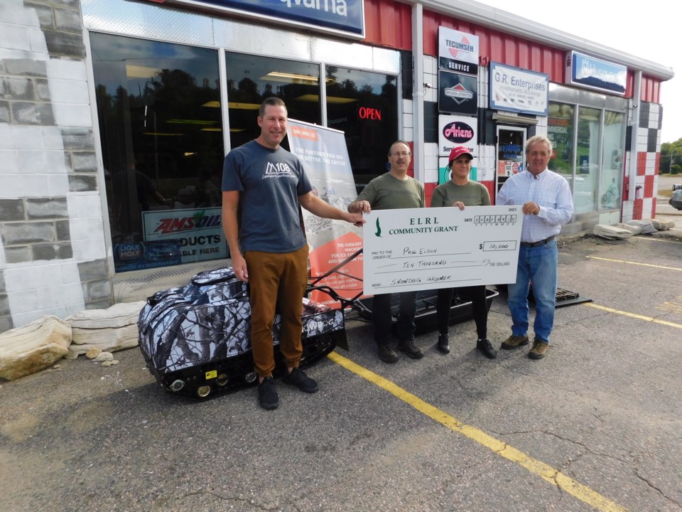 Trail grooming cheque presentation